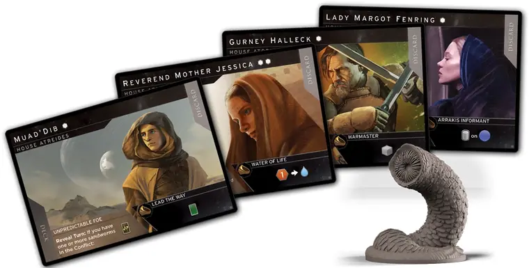 Cartas de Líder y un gusano de arena