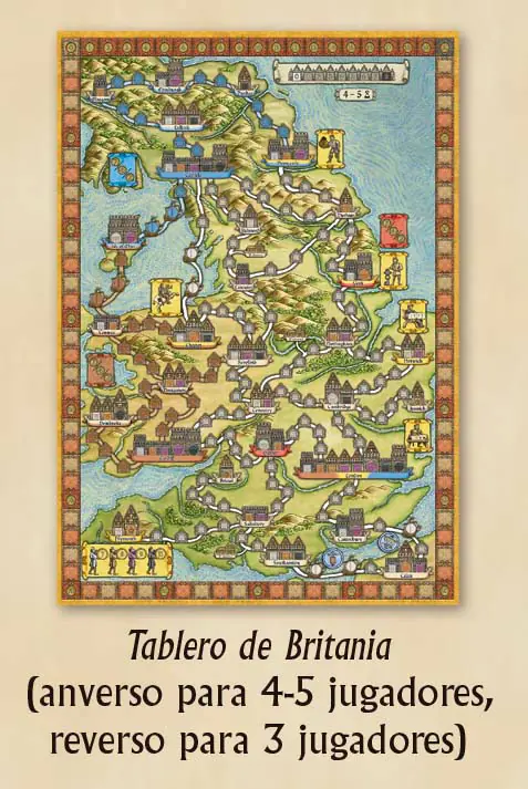 El tablero y los escritorios de los jugadores