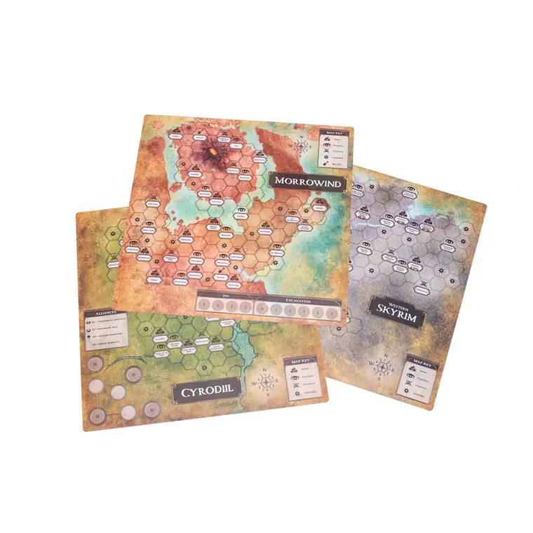 Los mapas de Morrowind, Skyrim y Cyrodiil