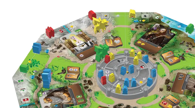 El tablero montado alrededor del castillo 3D